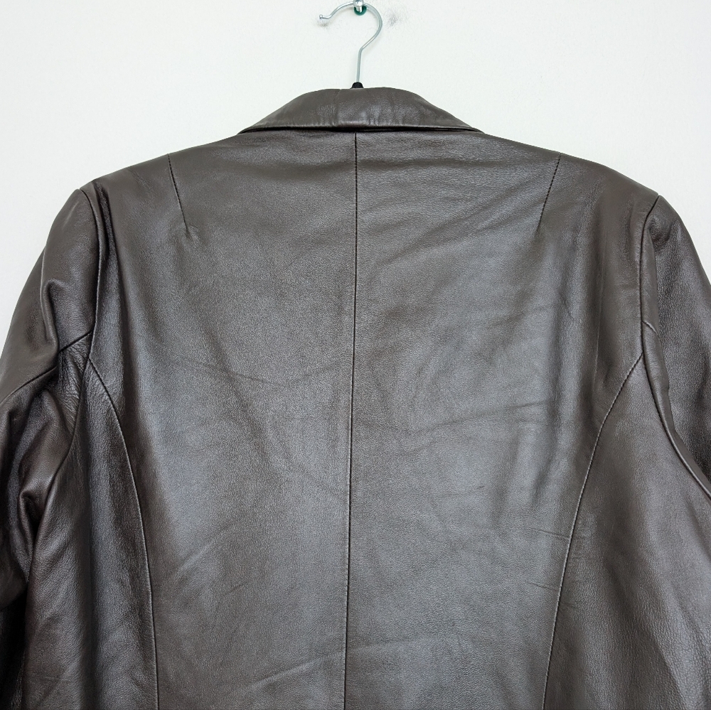 Denim&Co Brown Leather Jacket - Picture 14 of 16
